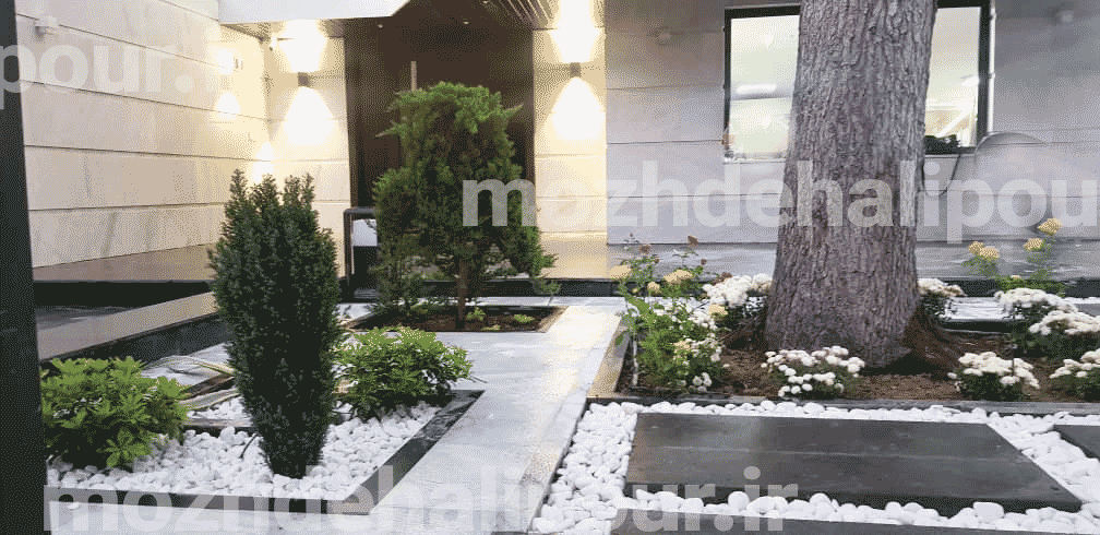 طراحی و اجرای محوطه ویلای مدرن
